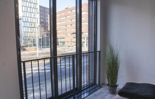 indoor balcony long stay open floor plan near station Amersfoort hotel de tabaksplant 