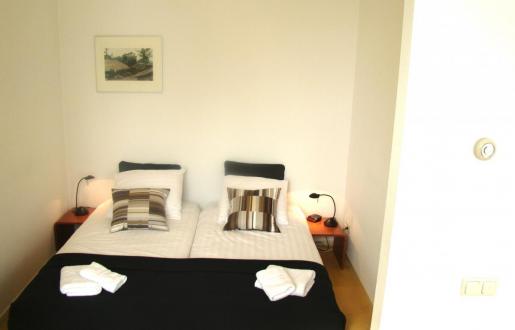 slaapkamer gedeelte appartement Hotel de Tabaksplant Amersfoort sleeping area apartment Hotel de Tabaksplant Amersfoort long stay