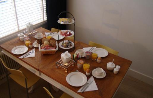 Full breakfast served out on the table Hotel de Tabaksplant